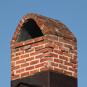 Chimney with curved top